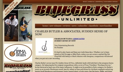 Bluegrass Unlimited - SUDDEN SENSE OF NOW review